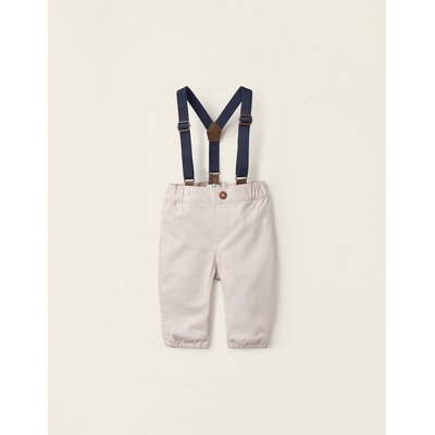 Pantalon en Sergé avec Bretelles ZIPPY
