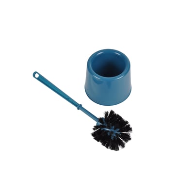Brosse de toilette plastique bleu paon EDEN