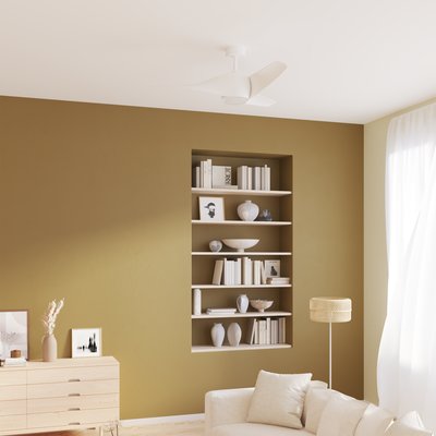 Ventilateur de plafond avec lumière en ABS, CASILDA INSPIRE