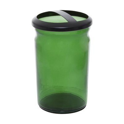 Green Glass Toothbrush Holder SO'HOME