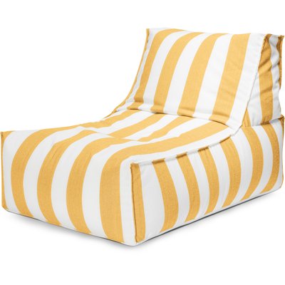 Pouf extérieur avec dossier rayures SANTORIN ROCK MAGMA HEIMTEX