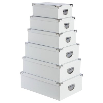 Lot de 6 boîtes de rangement en métal BOX' 5FIVE SIMPLY SMART