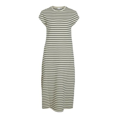 Vestido midi às riscas VILA