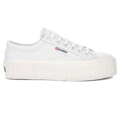 Baskets Compensées En Cuir 2631 , Stripe SUPERGA