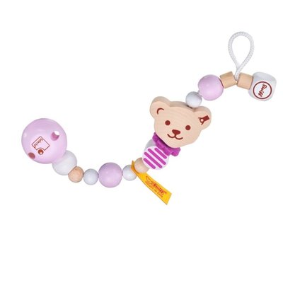 Attache-tétine Ours Steiff rose SELECTA