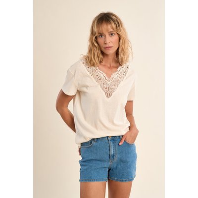 T-shirt droit avec col brodé MOLLY BRACKEN