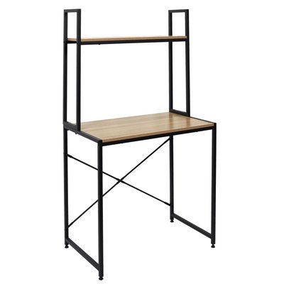 Bureau avec Etagère Stan - Noir et Marron TOILINUX