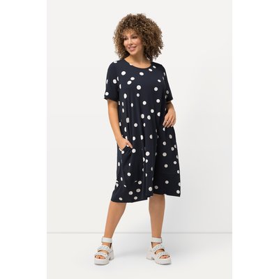 Robe midi à pois. Col rond et manches ULLA POPKEN