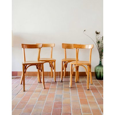 Lot de 4 chaises bistrot Claude N°576 - Bon état DEBONGOUT