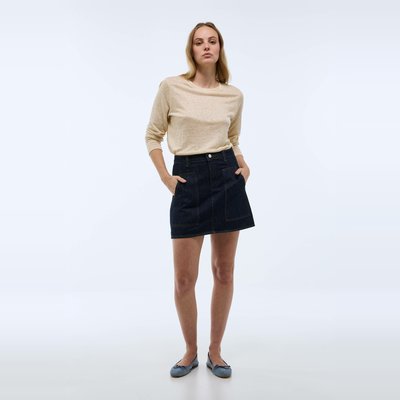 Jupe mini en denim MONOPRIX