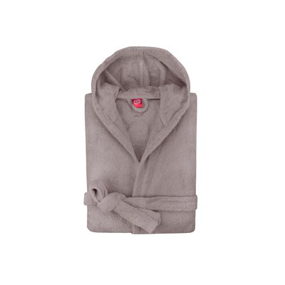 Peignoir à capuche enfant 100% coton peigné, TOUT SIMPLEMENT BAIN BLANC CERISE