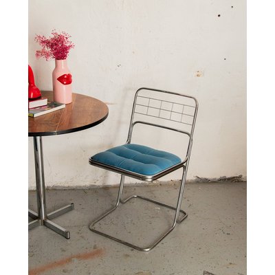 Chaise Circa en chrome Diana N°369 - Bon état DEBONGOUT