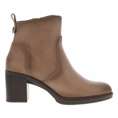 Boots en cuir noires à talon décroché moyen avec une trépointe cousue PORRONET