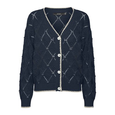 Chaqueta de punto con cuello de pico con botón VERO MODA