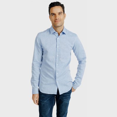 Chemise Slim fit éco-conçue en lin coton organique ACROSS