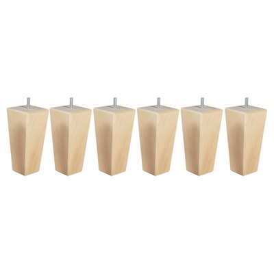 Pied fuseau tronqué bois (lot de 6) SOMEO
