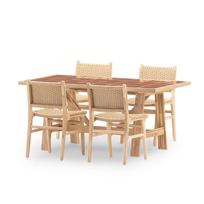 Salon de jardin, 4 chaises, BISBAL & MODENA DEFORA HOME