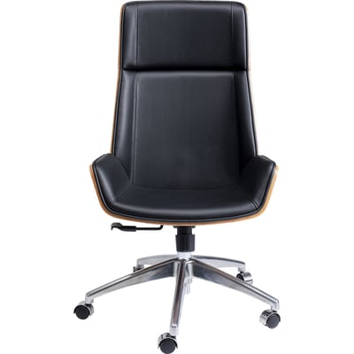 Chaise de bureau pivotante Rouven haute noire KARE DESIGN