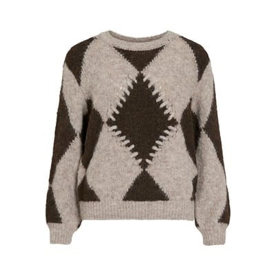 Pull manches longues imprimé jacquard VILA