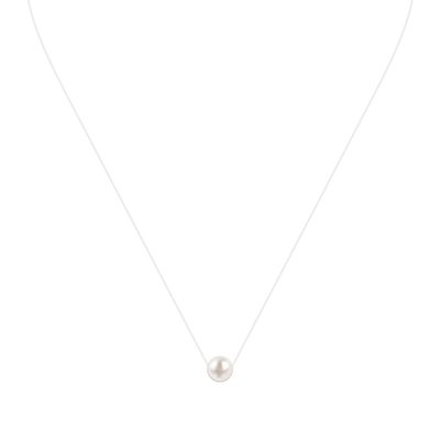 Collier nylon en or 375 et perle de culture CLEOR