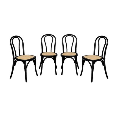 Chaise vintage bois et rotin (lot de 4) BASTILLE SWEEEK