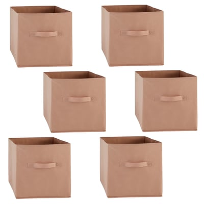 Lot de 6 boîtes de rangement en tissu MIX N' MODUL TOILINUX