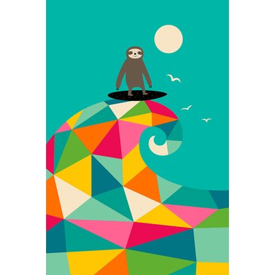 Tableau enfant surf session colorée HEXOA