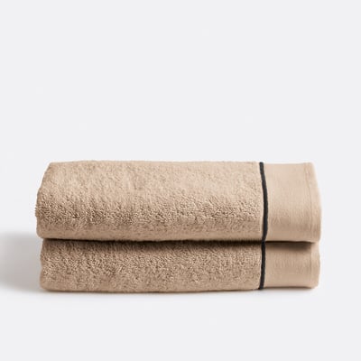 Lot 2 serviettes de toilette en coton peigné 700g/m2, Victor LA REDOUTE INTERIEURS