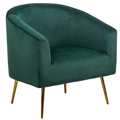 Fauteuil de salon, métal et velours, KIRUNA NORDLYS