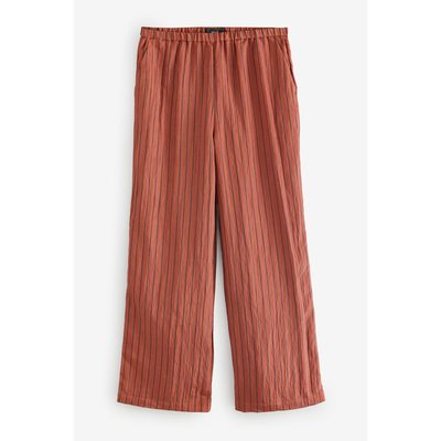 Pantalon large rayé à taille élastique NEXT