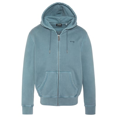 Sweatshirt zippé à capuche, effet délavé SCHOTT