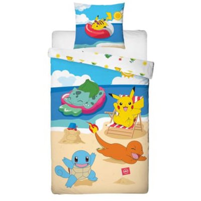 Parure de Lit Enfant Pikachu à la Plage POKEMON