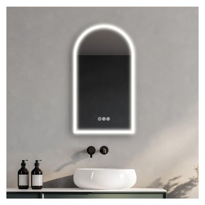 Miroir LED arche 90x50cm avec cadre rétro-éclairé MOB IN