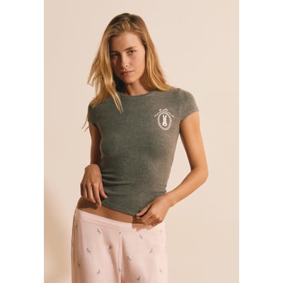 T-shirt manches courtes avec motif lapin BRIAN ETAM
