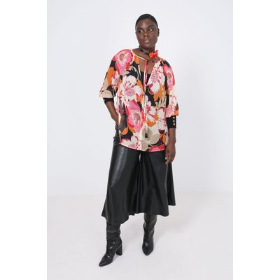 Blouse en voile imprimée avec top maille JEAN-MARC PHILIPPE