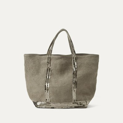Linen Medium Tote Bag with Sequins VANESSA BRUNO