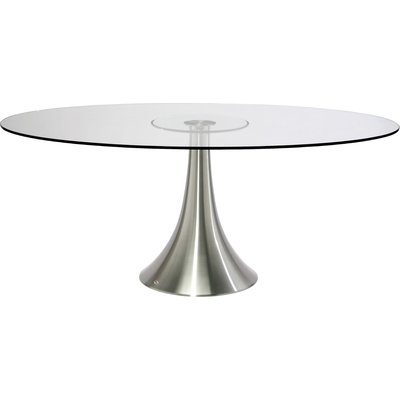 Table en verre et aluminium chromé, GRANDE POSSIBILITA KARE DESIGN