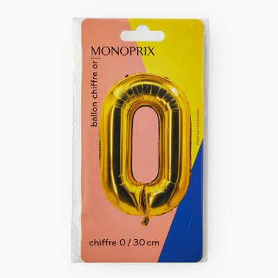 Ballon or chiffre 0 MONOPRIX MAISON