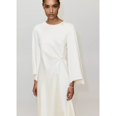 Robe satinée froncée MANGO