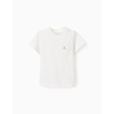 T-shirt de Coton à Rayures Texturées ZIPPY