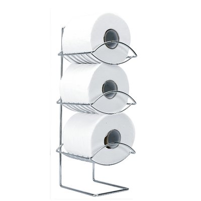 3-Tier Chrome Finish Toilet Roll Holder SABICHI