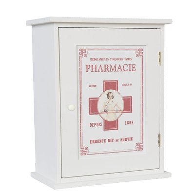 Armoire à Pharmacie en Bois MDF Style Vintage WADIGA