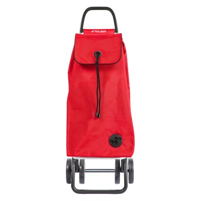 IMAX MF - Chariot de course Pliable - 4 roues - Rouge - Léger et pratique, cadre aluminium, sac imperméable - Parfait pour des courses sans contrainte ROLSER