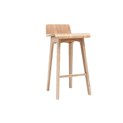 Chaise de bar scandinave en bois H65 cm BALTIK MILIBOO
