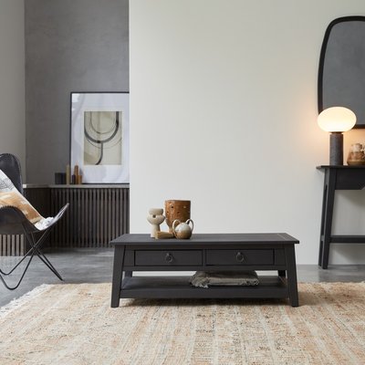 Table basse en pin massif THAKI BLACK TIKAMOON