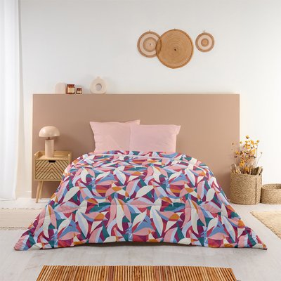 Couette imprimée microfibre chaude Imna BLEU CALIN