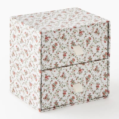Boite de rangement, 2 tiroirs MONOPRIX