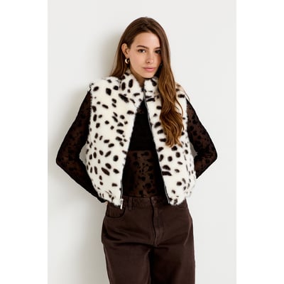 Veste sans manches col montant CACHE CACHE