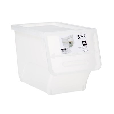 Boîte transparente à ouverture frontale 24L 5FIVE SIMPLY SMART