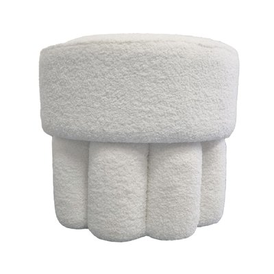 Pouf déco en tissu bouclette TEDDY FUTURE HOME